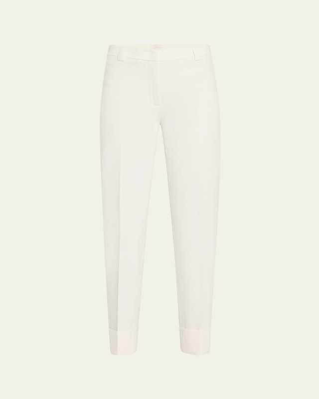 Maxima Cotton Denim Stretch Cropped Pants